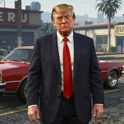 Donald Trump as a gangster in GTA 5 4k ultra high quality