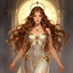 evangeline lilly as a goddess, digital illustration, by artgerm and greg rutkowski,