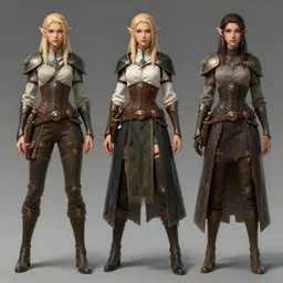 character outfit concept of fantasy female elf, by Josh Durham and Artgerm, highly detailed, artstation