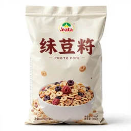 a bag of cereal, product photo,