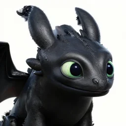 detaild portrait of toothless, how to train your dragon, elegant, fine details