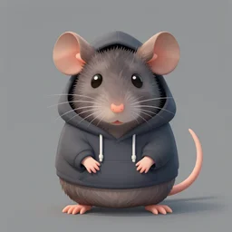 a rat wearing a hoodie looking into the camera, furry art, furaffinity, symmetrical, highly detailed