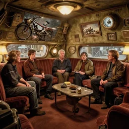 cozy stareship area. interior design. ralph mcquarrie scenes. art by, keith parkinson, walter simonson, gerald brom, keith parkinson. cycles. r / retrobattlestations