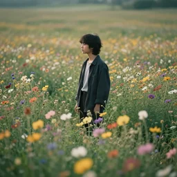 of flower meadow inspired by evgeny lushpin, focus, 8 k, cinematic, cinematic