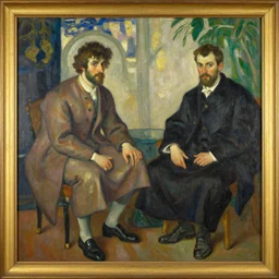 a painting in the style of piotr turek and in the style of alphonse osbert and in the style of charles dulac.