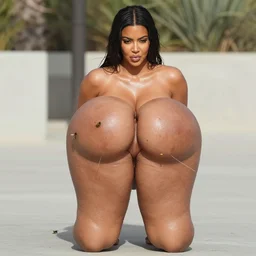 kim kardashian got stung in the behind by a bee and she began to swell up like a balloon, her lips bulged and her face swelled, her legs inflated to the size of elephant trunks and she began to grow a large cheeks
