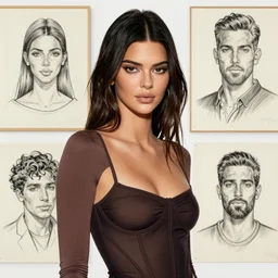 kendall jenner by Richard Schmid by Jeremy Lipking by moebius by atey ghailan