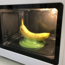 oh my god guy, you\'re not gonna believe what happened when i put a banana inside my microwave! it got turned into some kind of weird green goo!! take a look, isn\'t this crazy?!