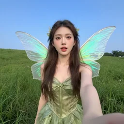 a homeless beautiful fairy, gopro photo