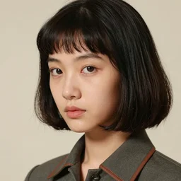 techicolor, diffusion, highly detailed : incredibly realistic, youthful asian demure, perfect features, feminine cut, beautiful three point perspective extreme closeup 3 / 4 portrait photo in style of chiaroscuro style 1 9 7 0 s frontiers in flight suit cosplay vogue fashion edition, nick night, show studio