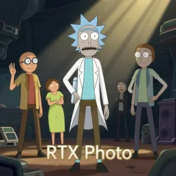 rtx photo | rick and morty | by beeple and rutkowski and feng zhu
