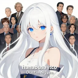 an anime character girl with long white hair and blue eyes, a character portrait by hanabusa itcho,, pixiv contest winner, dustin nguyen, akihiko yoshida, greg tocchini, greg rutkowski, cliff chiang, neo - romanticism, official art, anime, elegant