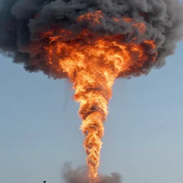 fire tornado, photorealistic, highly detailed