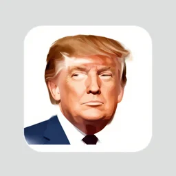 a symbol ( icon ) for donald trump, by gaphic designer herb lubalin