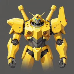 portrait cyclopean mecha yellow flat!!!! head by Greg Rutkowski