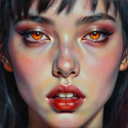 passionate lips and burning eyes of wild youth detailed and highly reliefed analogue collage in style of conteporary art, punk art, photorealistic, expressionism, masterpiece, perfect composition, spectacular quality, intricate oil details