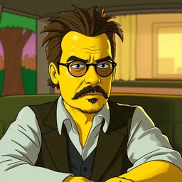 film still of!!!! johnny depp!!!! in the simpsons movie