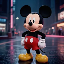 a still of mickey mouse in blade runner 1 9 8 2 ektachrome e 1 0 0 3 5 mm high detail photograph