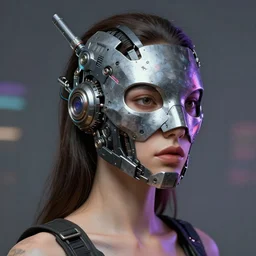 human 3 d by pantokrator, beautiful woman head made of mech mask rendered in unreal engine, cyberpunk, rave, scifi, painted by david burliuk | bernard buffet | carne griffiths | stanislaw lem