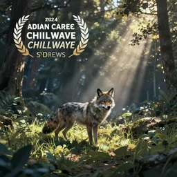 A tranquil werewolf summer chillwave dreamscape.