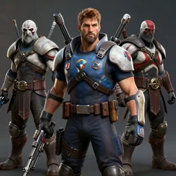 team fortress medic in gears of war destiny 2 overwatch witcher 3 god of war tomb raider cyberpunk 2 0 7 7 doom, highly detailed, extremely high quality, hd, 4 k, professional photographer, 4 0 mp, lifelike, top - rated, award winning, realistic, detailed lighting, detailed shadows, sharp, edited, corrected, trending