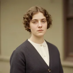 Kodachrome of a young woman from the 1900s
