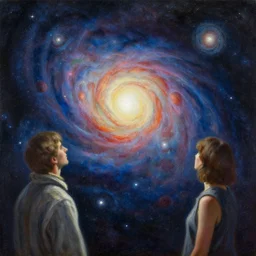 how can we connect with the vastness of the universe? painting by william higginson, kopera, anton fedeev, anka zhuravleva