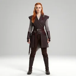sophie turner as a jedi, 3 5 mm full body realistic portrait