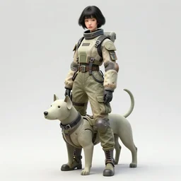 a digital concept art by nick knight artgerm, greg rutkowski and alphonse mucha. full body!! of a japanese girl detailed features wearing a cargo cyberdog pilot suit - sporty, sleek, tech utility - chic trend. lots of zippers, pockets, synthetic materials, jumpsuits chic'techno fashion trend by issey miyake and balenciaga 2 0 4 9