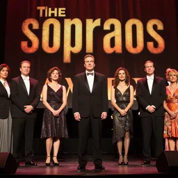 the sopranos music opening night award - winning photography full cast curtain call