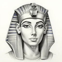 pencil drawing of beautiful cleopatra, hyper realistic face, in the style of greg rutkowski, fantasy, amazing detail, epic, elegant, smooth, sharp focus, from the front