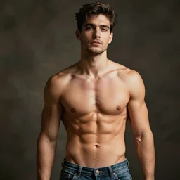 man with many abs