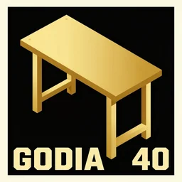 porta 4 0 0 golden isometric projection graphic design poster of a saw table inspired by fascism propaganda posters
