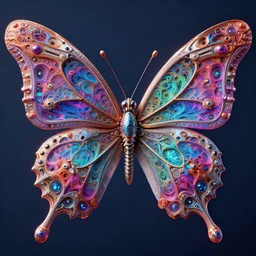 wonderful cyberpunk mechanical butterfly of fractals and patterns, hyper detailed, intricate and detailed, ornate 8 k gorgeous intricate detailed, octane render, fluo color scheme