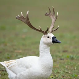 goose with antlers