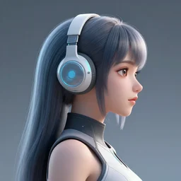 profile picture of a future girl, nft, unreal engine 5, octane render