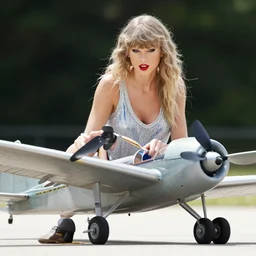 Taylor Swift building an airplane