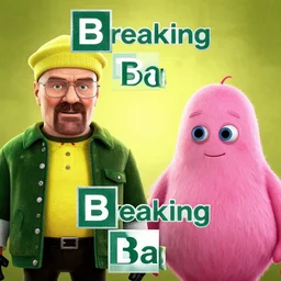 breaking bad pixar movie poster, walter white and jesse pinkman are in frame, pixar style, movie poster