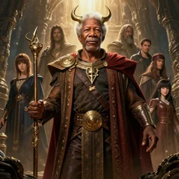 highly detailed portrait, morgan freeman as god of hell, as hades, underworld, greek mythology, stephen bliss, unreal engine, fantasy art by greg rutkowski, loish, rhads, ferdinand knab, makoto shinkai and lois van baarle, ilya kuvshinov, rossdraws, tom bagshaw, global illumination, radiant light, detailed and intricate environment
