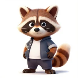 highly detailed illustration cartoon of a hip hop raccoon, artstation 4 k
