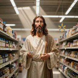 jesus shopping in walmart