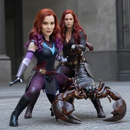 beautiful photograph of Gamora taking mate with Scorpion in Buenos Aires. Medium shot.