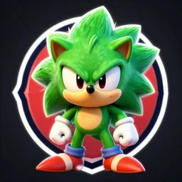 behance hd, 3 d head of angry green hedgehog, cgsociety, symmetrical logo, a digital painting by marvel, cgsociety