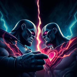 thanos vs darkseid, movie poster, 4 k