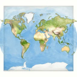 a incorrect map of the world as painting by munch