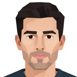 low poly portrait of a man, low poly eyes, vector art