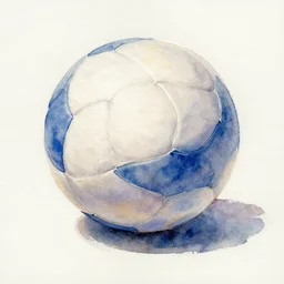 watercolour impasto of a ball