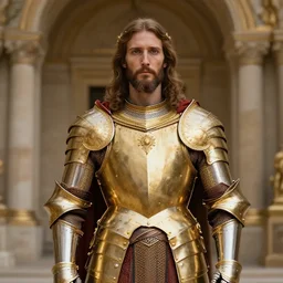 jesus est un templier, armure doree., superbe cliche