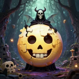emoji skull jigzaw skelet park theme fairy death ruins lord demon