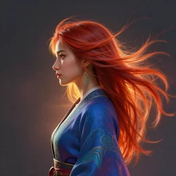 side - profile painted portrait, maya, wind mage, backlit, key lighting, smooth, gaudy colors, unreal engine render, art nouveau, maya render, octane render aesthetic, overlord, matte painting concept art, official fanart behance hd artstation by james gilleard, jesper ejsing, lois van baarle, ilya kuvshinov
